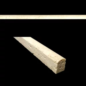PROFIL DIN TRAVERTIN SLIM CLASIC - 1.2X1.5X30.5 cm, decorativ din travertin clasic, finisaj natural, nechituit, ideal pentru contururi și delimitări elegante.