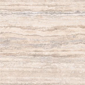 GRESIE SAGRAD MAR - 60X60  cm, ceramica glazurata, margini contur laser cut, finisaj lucios și design striat, bej, crem și accente subtile de gri, ideal pentru interioare moderne cu tonuri calde.