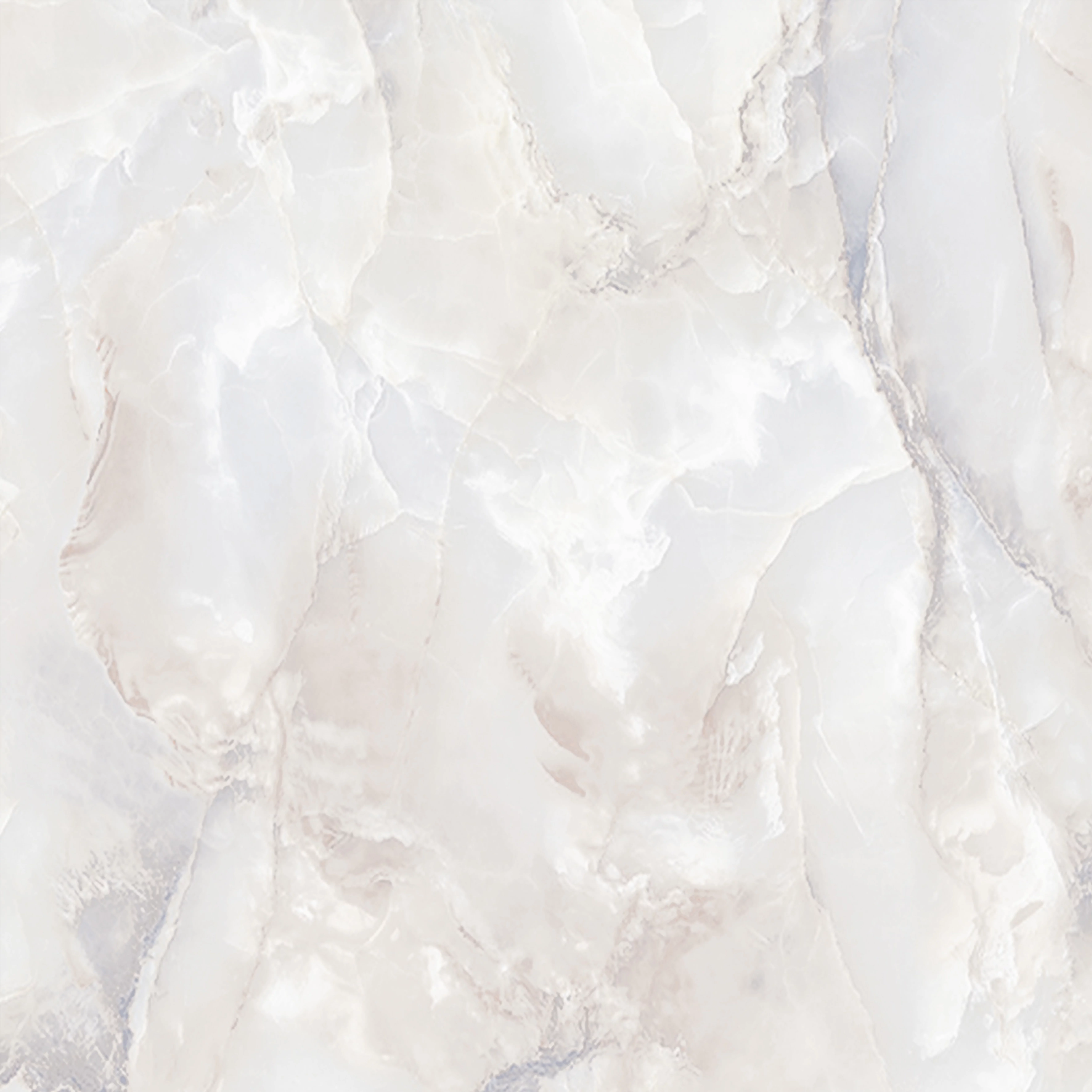 GRESIE ATHENOS MARBLE - 60X60 cm, ceramica glazurata, margini contur laser cut, finisaj lucios, design marmorat în nuanțe delicate de alb și crem, ideal pentru interioare elegante.