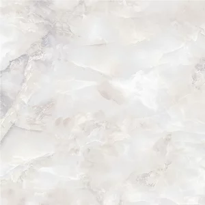 GRESIE ATHENOS MARBLE - 60X60 cm, ceramica glazurata, margini contur laser cut, finisaj lucios, design marmorat în nuanțe delicate de alb și crem, ideal pentru interioare elegante.