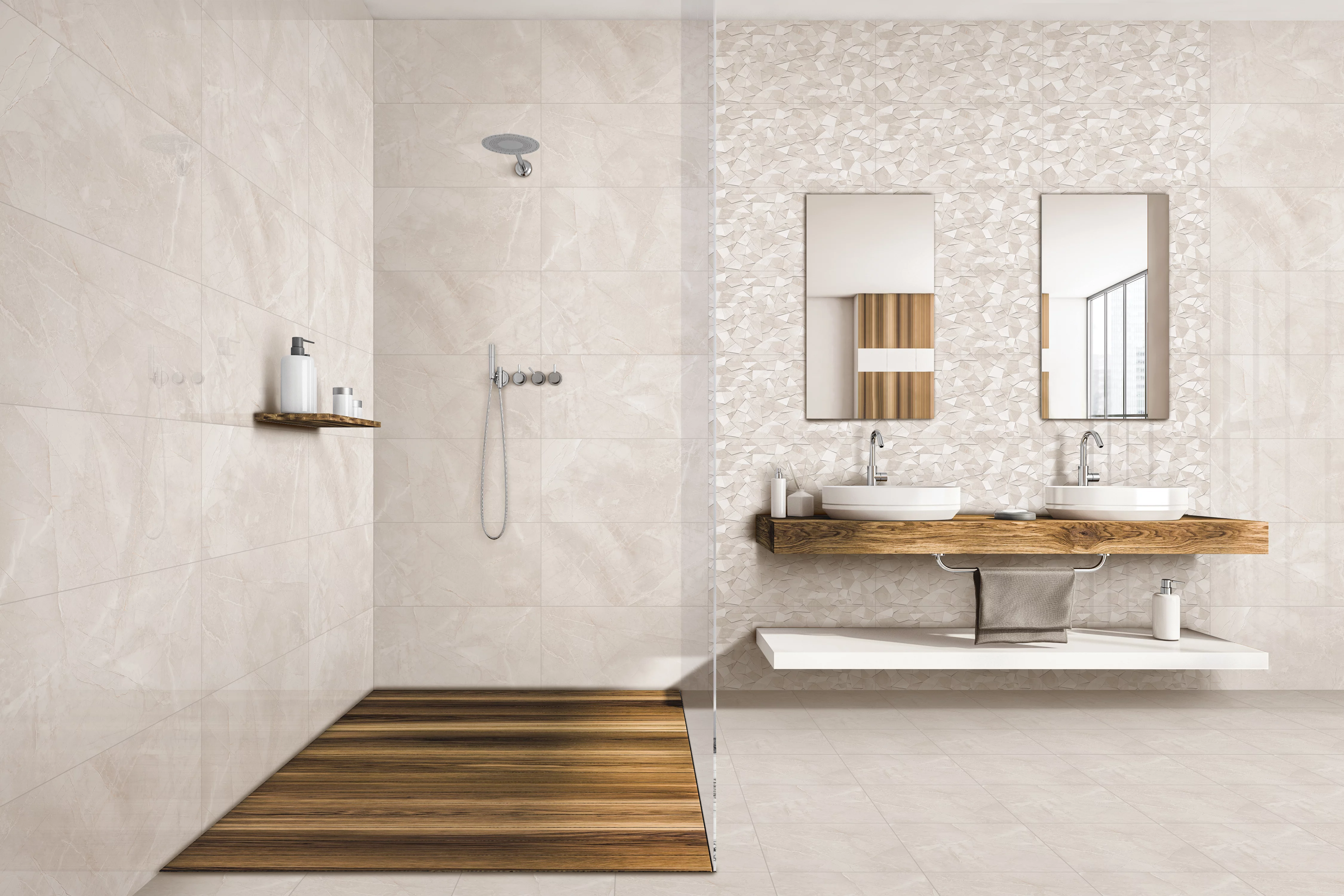 FAIANTA MURRAY LT 22177-A - 30X60 cm, ceramica glazurata, rectificata, adaugă eleganță luminoasă spațiului, prin tonurile sale deschise de crem-bej și textura fină de marmură, ideală pentru interioare moderne și rafinate.