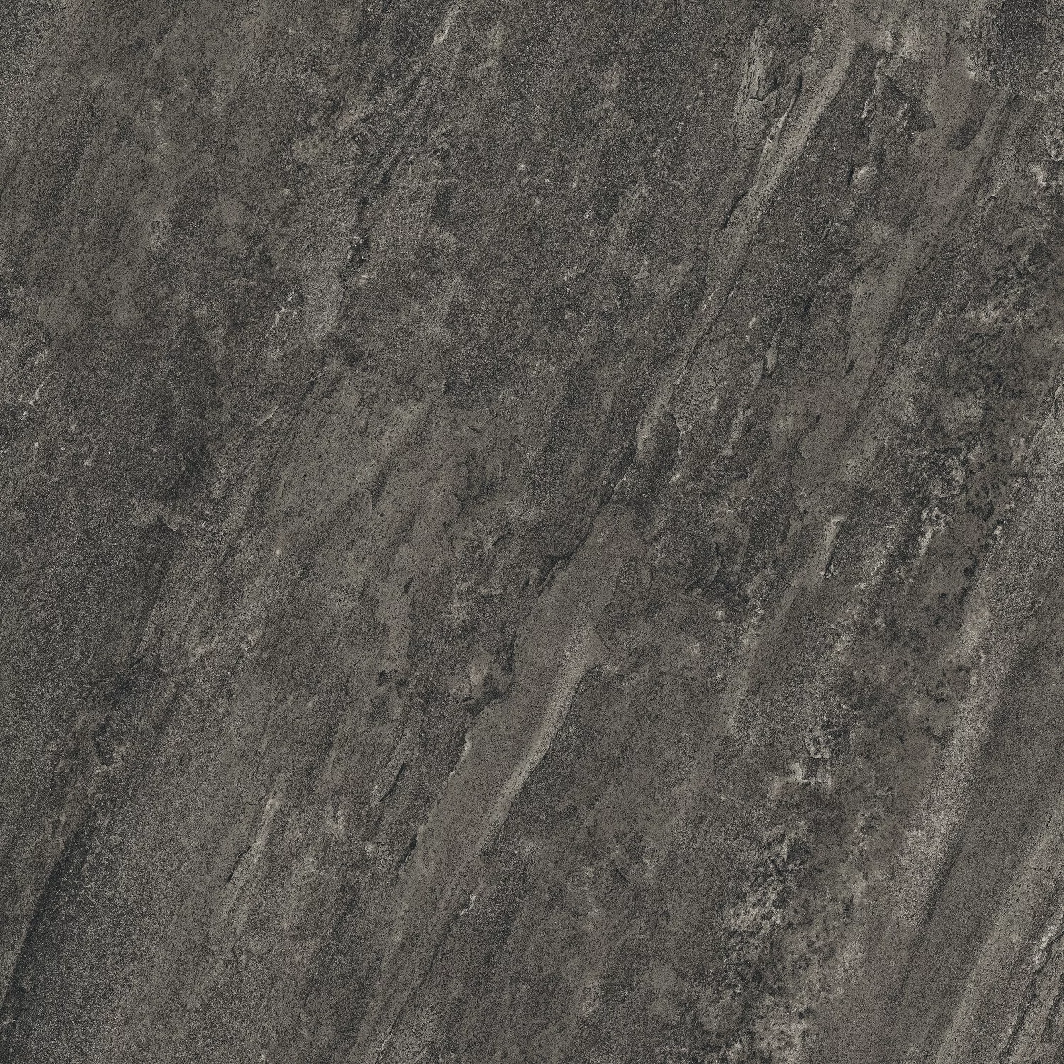 GRESIE MULTISTONE ANTRACITA - 60X60 cm, porțelanată, finisaj mat, nuanțe negre, rectificată, potrivită pentru interior și exterior.