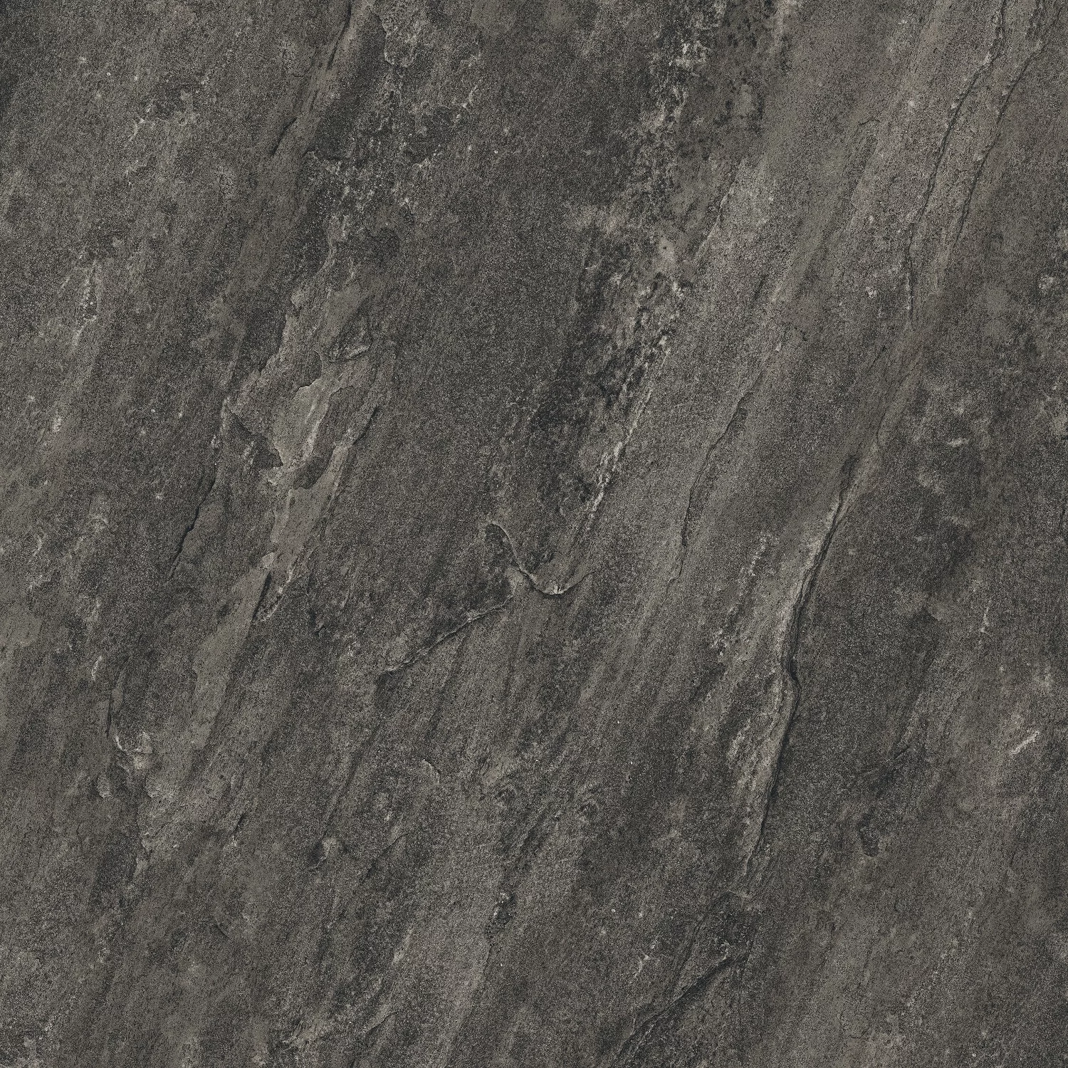 GRESIE MULTISTONE ANTRACITA - 60X60 cm, porțelanată, finisaj mat, nuanțe negre, rectificată, potrivită pentru interior și exterior.