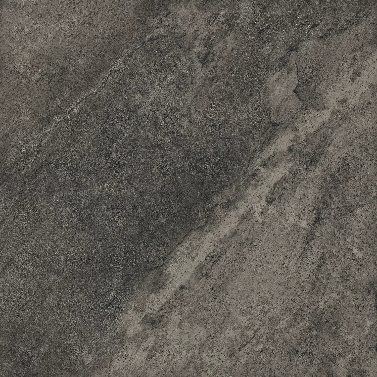 GRESIE MULTISTONE ANTRACITA - 60X60 cm, porțelanată, finisaj mat, nuanțe negre, rectificată, potrivită pentru interior și exterior.