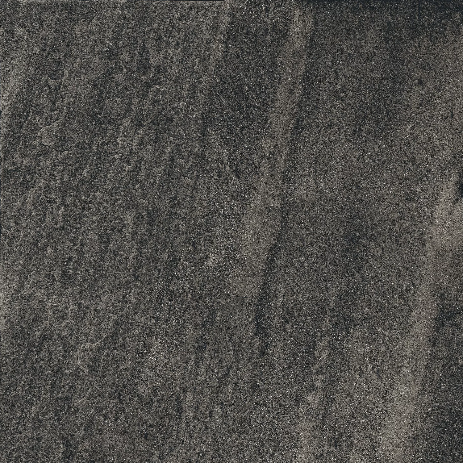 GRESIE MULTISTONE ANTRACITA - 60X60 cm, porțelanată, finisaj mat, nuanțe negre, rectificată, potrivită pentru interior și exterior.