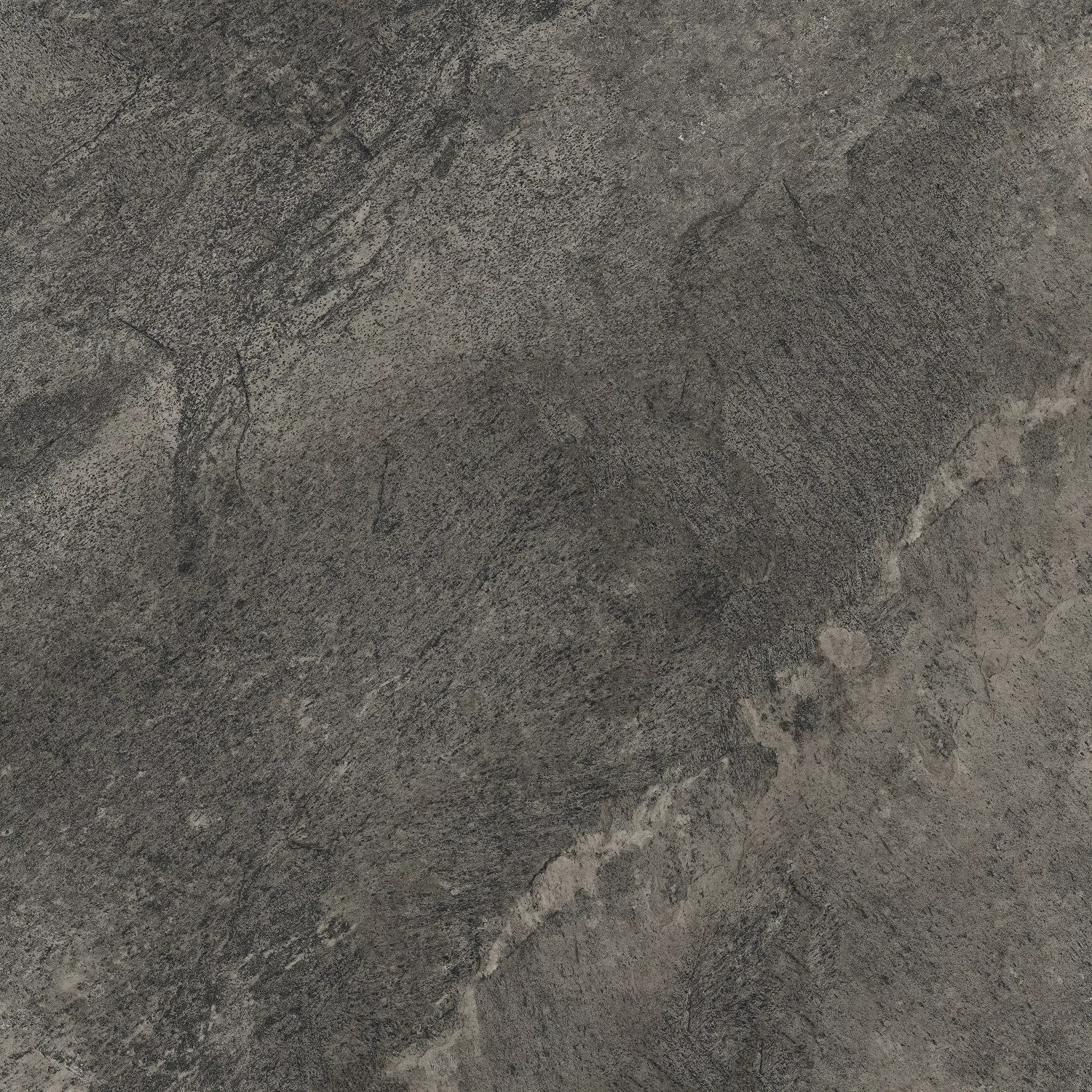 GRESIE MULTISTONE ANTRACITA - 60X60 cm, porțelanată, finisaj mat, nuanțe negre, rectificată, potrivită pentru interior și exterior.