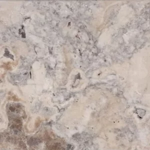 TREAPTA TRAVERTIN SILVER MIX - 30.5X61X3 cm, gri natural, nechituită, margine rotunjită (Bullnose), pentru interior si exterior.