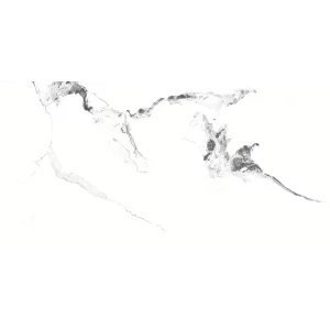 GRESIE 6377 MILIS WHITE CARVING - 60X120 cm, porțelanată, finisaj mat carving, aspect de marmura alba eleganta cu vene gri, pentru interioare și exterioare moderne.