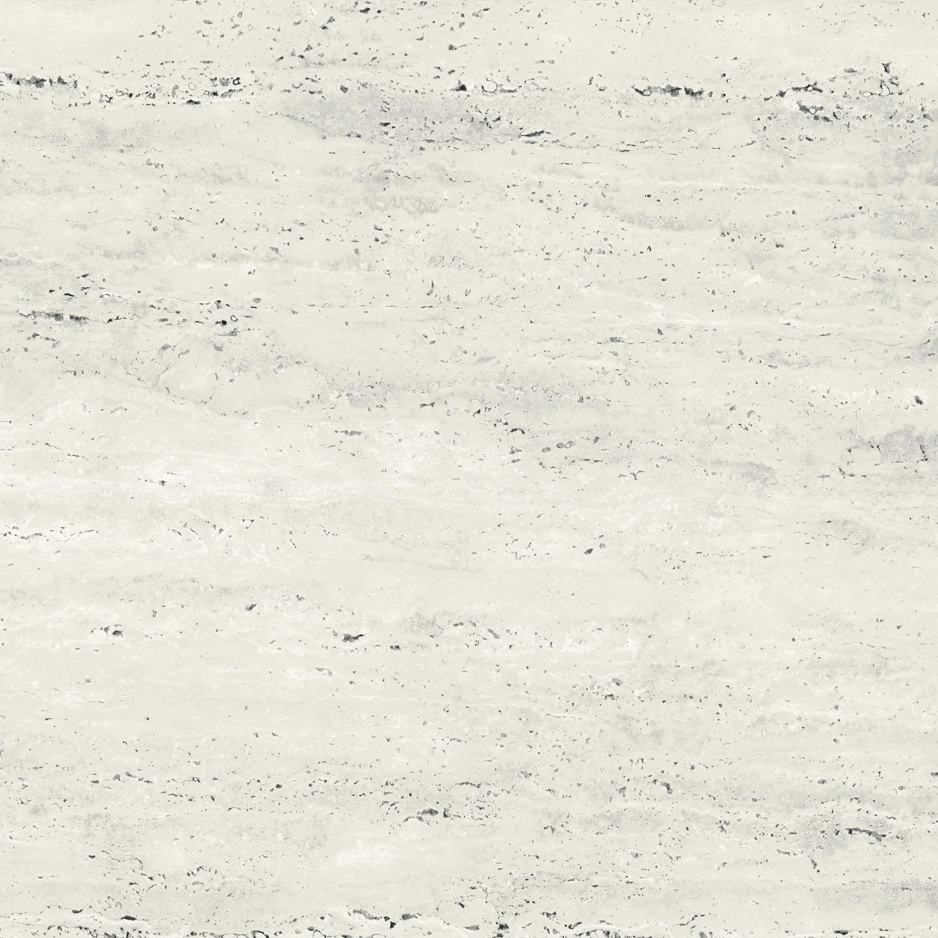 GRESIE 12146 SALVADOR BIANCO CARVING - 60X60 cm, porțelanată, finisaj semi-mat carving, aspect de travertin in nuante de alb-gri cu texturi naturale, ideală pentru interioare moderne.