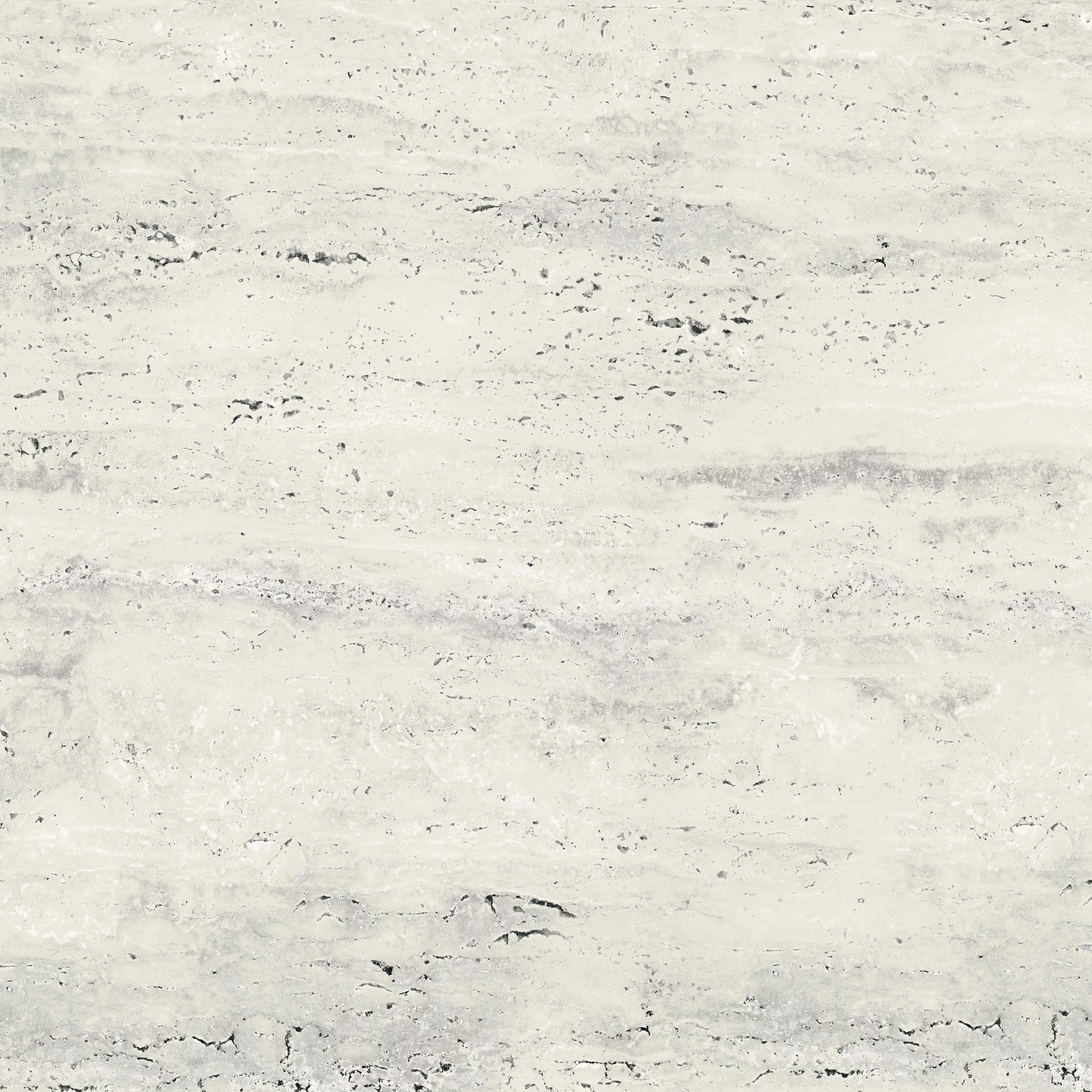 GRESIE 12146 SALVADOR BIANCO CARVING - 60X60 cm, porțelanată, finisaj semi-mat carving, aspect de travertin in nuante de alb-gri cu texturi naturale, ideală pentru interioare moderne.