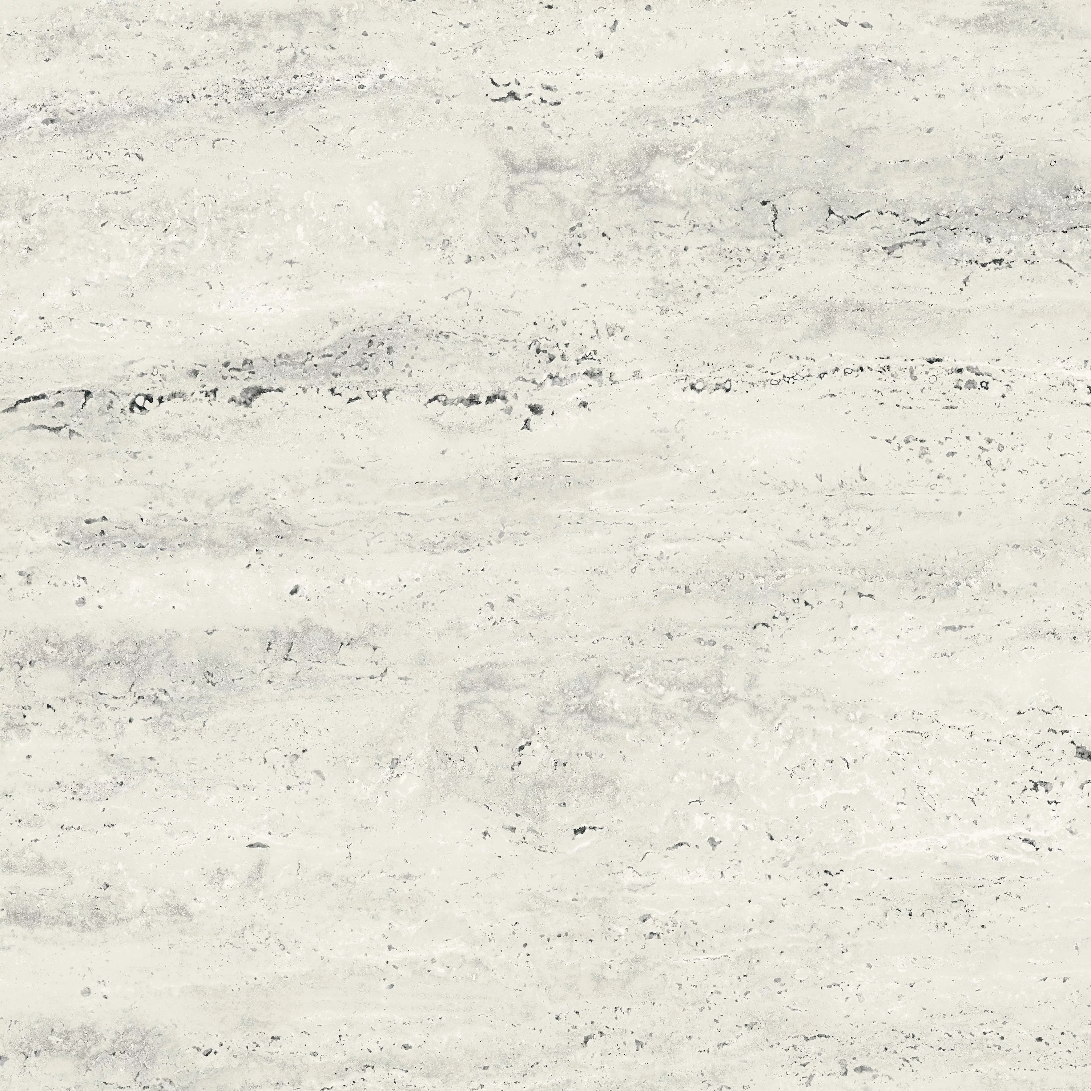 GRESIE 12146 SALVADOR BIANCO CARVING - 60X60 cm, porțelanată, finisaj semi-mat carving, aspect de travertin in nuante de alb-gri cu texturi naturale, ideală pentru interioare moderne.