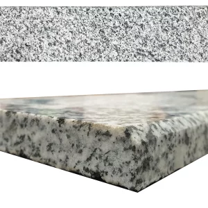 GLAF GRANIT NH GRI - 20X84X2 cm, suprafata lucioasa, in nuante de gri si negru, cu picurător și margine teșită, ideal pentru interior și exterior.