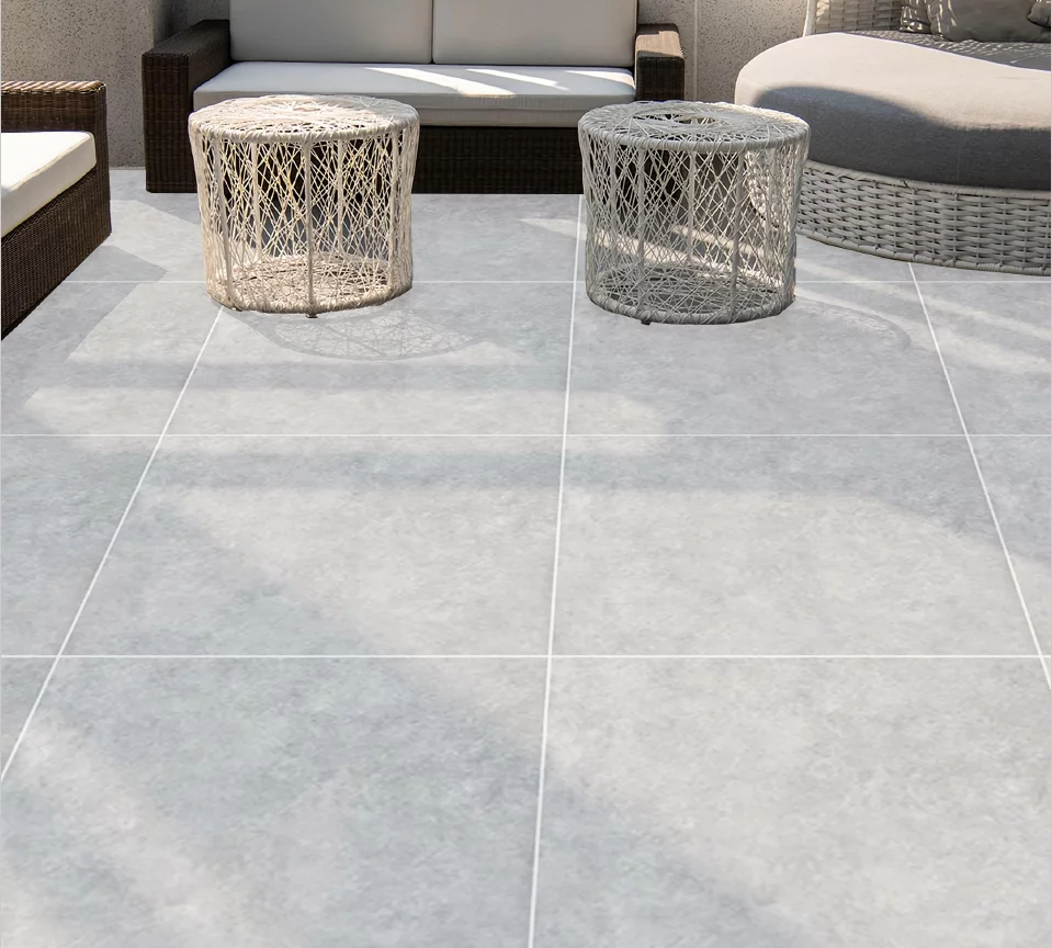 GRESIE 6114 LASER CUT - 60X60 cm, ceramică, mată, nerectificată, gri cu aspect uniform de piatră, pentru interior.