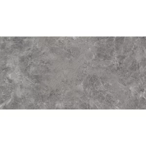 GRESIE 076 EMPRADOR GREY - 60X120 cm, porțelanată, lucioasă, rectificată, gri cu efect marmorat, pentru interior și exterior.