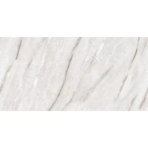 GRESIE VIVID BIANCO - 60X120 cm, porțelanată, lucioasă, nuanță alb cu nervuri subtile gri-bej, aspect rafinat ce redă eleganța marmurei naturale.