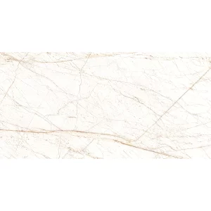 GRESIE METEOR WHITE - 80X160 cm, porțelanată, mată cu efect carving, nuanță alb cu inserții maro naturale, ideală pentru interioare și exterioare moderne.