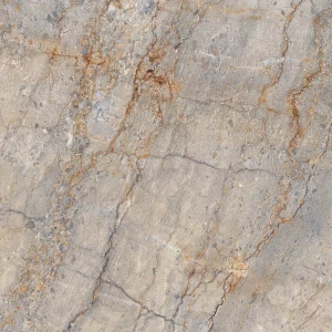GRESIE MARMOL NATURAL - 60X60 cm, porțelanată, lucioasa, nuanță gri cu inserții maro, aspect autentic de piatră naturală, ideală pentru spații elegante și rezistente.