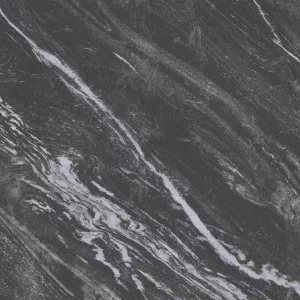 GRESIE MONTANA MYSTERIOUS - 60X120 cm, portelanata, rectificata, finisaj mat structurat, negru intens cu venaturi albe, potrivită pentru interior și exterior, pardoseală sau pereți.