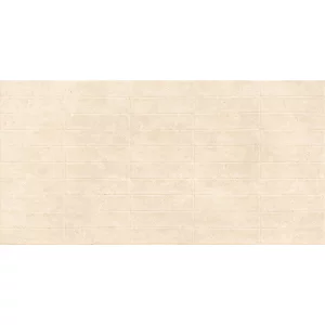 GRESIE DECOR MEMETO CREMA - 60X120 cm, porțelanată, rectificata, mată cu textură carving, nuanță bej-crem, ideală pentru pardoseli și pereți la interior și exterior.