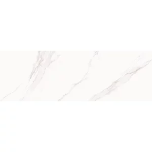 FAIANTA G CALACATA SIENA - 30X90 cm, ceramica glazurata, rectificata, design marmorat elegant în nuanțe de alb cu vinișoare aurii, finisaj mat cu accente lucioase, ideală pentru pereți interiori moderni și rafinați.