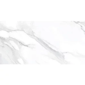 GRESIE STATUARIO MERCURY - 60X120 cm, portelanata, finisaj lucios, cu aspect elegant de marmură albă și vene gri fine. Ideală pentru interioare sofisticate și spații moderne.