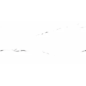 Gresie WHITE OBSIDIAN 60x120 porțelanată lucioasă, albă cu accente de culoare negru, imitație piatră naturală