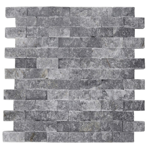 MOZAIC DIN MARMURA DARK GREY PE PLASA 29.5x30 (6 buc/cutie)