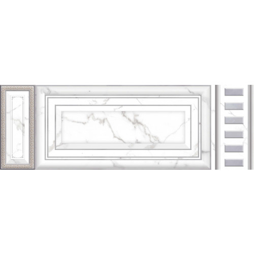 Faianta interior decor 25X75 cm HARPER ROYAL DECOR, ceramica glazurata, rectificata, aspect marmura alba model clasic, suprafata lucioasa