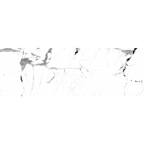 Faianta interior 25X75 cm AC-12369 LIGHT BLACK INK MARBLE, ceramica glazurata, rectificata, aspect marmura alba cu insertii negre, suprafata lucioasa