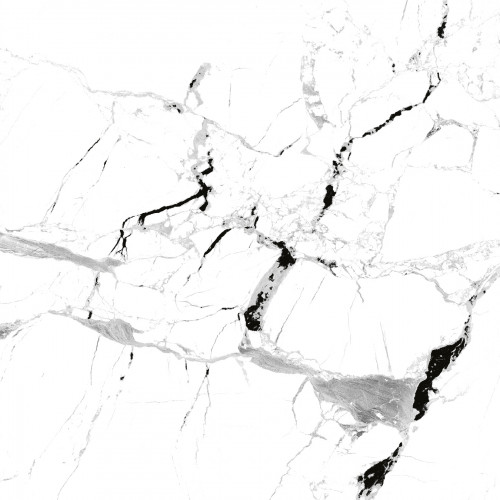 Gresie interior 30X30 cm AC-12369 LT FLOOR BLACK INK MARBLE, ceramica glazurata, rectificata, aspect marmura alba cu insertii negre, suprafata mata