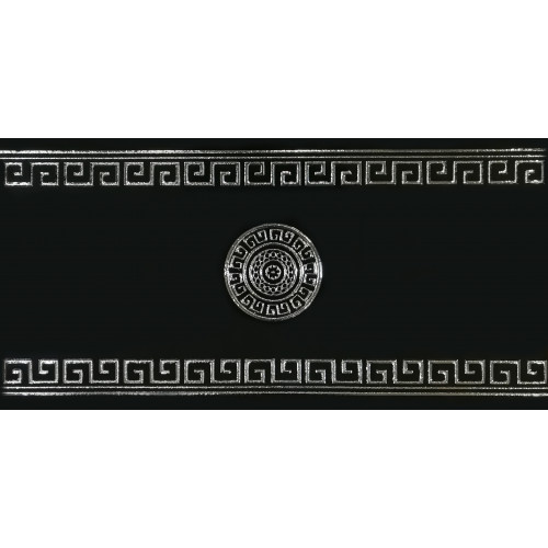 PLACA DECOR SEAL BLACK SILVER 30X60 CM