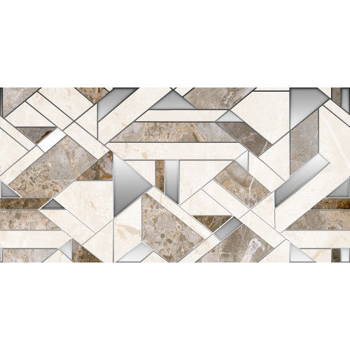Faianta decor interior 30X60 cm GEOMETRIC SAND HL (21531-METALIC-1), ceramica glazurata, rectificata, aspect geometric, suprafata lucioasa, finisaj metalic