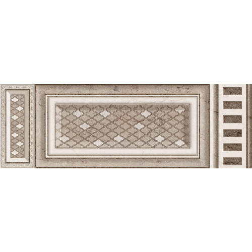 Faianta interior, 25X75 cm, ARGON ROYAL HL, aspect piatra naturala, crem cu model maro, lucioasa, rectificata