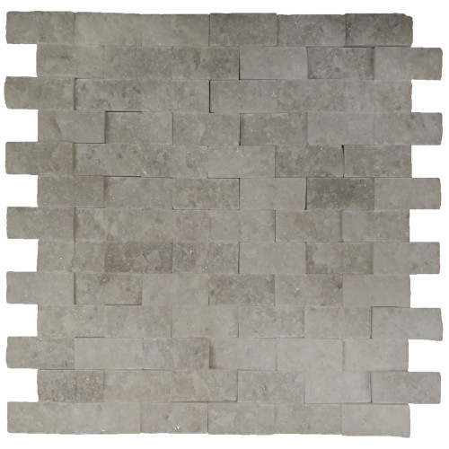 MOZAIC EXTERIOR, DIN MARMURA CIOPLITA PE PLASA, WHITE MARBLE 30.5X29 CM, 