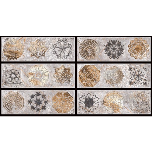 Faianta interior, 10X30 cm, CAVE GREY MT, aspect cu model, gri, mata, nerectificata