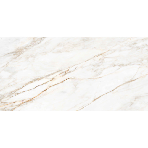 Gresie interior si exterior 60X120 cm RIGAL CARRARA, portelanata, rectificata, aspect marmura alba, suprafata lucioasa