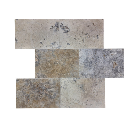 TRAVERTIN SILVER CHISELED 40.6X61X1.2 CM