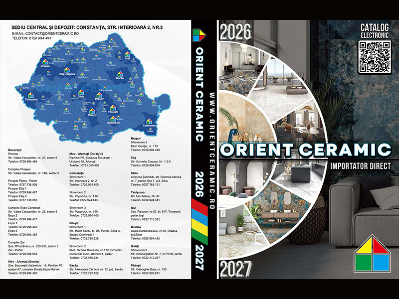 Catalog Orient Ceramic 2026: Gresie, Faianță, Mozaic & Finisaje – Descoperă Colecțiile și Testează-le în Camera Ta (Roomvo)