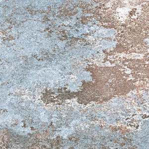 GRESIE HYDRA LIFE AC-13234 F - 30X30 cm, ceramica glazurată, rectificata, suprafata mată, cu efect antialunecare și design rustic-industrial în nuanțe de albastru, ruginiu și gri.