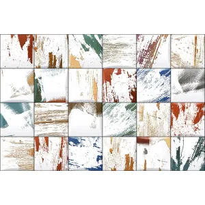 FAIANTA ICE PASTEL 2281 HL1 - 30X45 cm, ceramică glazurată, lucioasă, în relief, model artistic multicolor, ideală pentru interior.