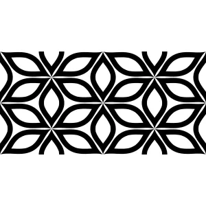 FAIANTA GS JAKARTA BLACK HL - 30X60 cm, ceramica glazurata, lucioasă, cu model geometric floral în relief și efecte granulate, alb cu negru, ideală pentru interioare moderne și elegante.