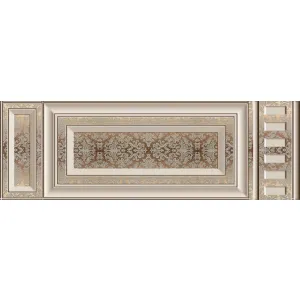 FAIANTA LUGO ROYAL HL - 25X75 cm, ceramica glazurată, rectificata, suprafata lucioasă, embosată, design baroc sofisticat în nuanțe aurii și bronz, pentru accente de lux în interior.