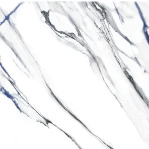 GRESIE OIKOS BLUE - 30X30 cm, ceramica glazurată, rectificata, mată, design marmură cu vene albastre si gri, stil rafinat pentru spații interioare moderne.