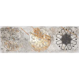 Faianta interior, 10X30 cm, CAVE GREY MT, aspect cu model, gri, mata, nerectificata
