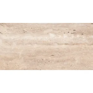 FAIANTA TRAVERTINE NATURAL LT - 30X60 cm, ceramica glazurata, rectificata, finisaj lucios, aspect elegant de travertin bej, ideală pentru spații interioare luminoase și sofisticate.