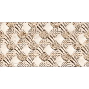 FAIANTA ANGELO BEIGE HL - 30X60 cm, ceramica glazurata, rectificata, suprafata lucioasa cu model geometric floral în nuanțe calde de bej, ideală pentru interioare cu accente elegante în baie sau bucătărie.
