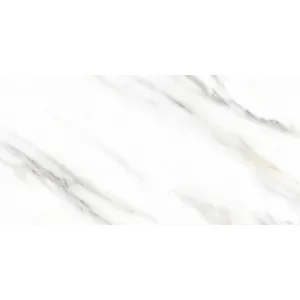 FAIANTA WHITE MARBLE T6042A - 30X60 cm, ceramica glazurata, rectificata, lucioasă, aspect de marmură alba clasică, ideală pentru interioare elegante și luminoase.