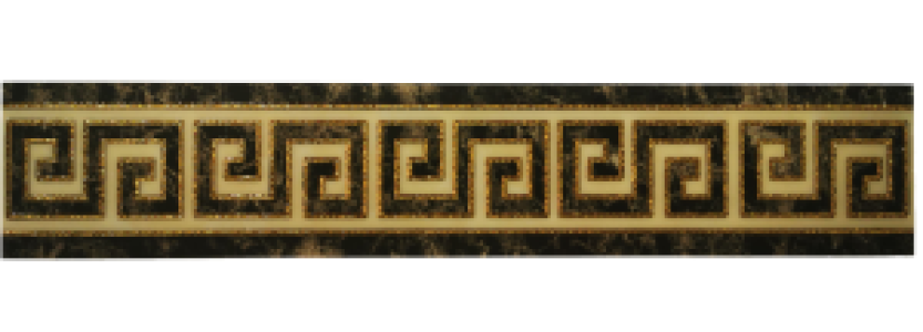 BRAU COVOR CERAMIC FC-8467-G - 11.5X60 cm, model geometric grecesc, în tonuri de bej și maro, perfect pentru încadrarea covorului ceramic FC-8467-G.