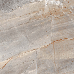 GRESIE GLOW BROWN (154) - 60X60 cm, porțelanată, lucioasă, în nuanțe de maro și gri-bej, cu efect marmorat natural, ideală pentru interioare elegante.