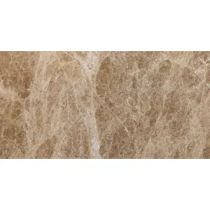 MARMURA EMPERADOR LIGHT - 30X60X2 cm, placa marmură polisată, lucioasa, în nuanțe calde de maro deschis, ideal pentru amenajări elegante și luminoase.